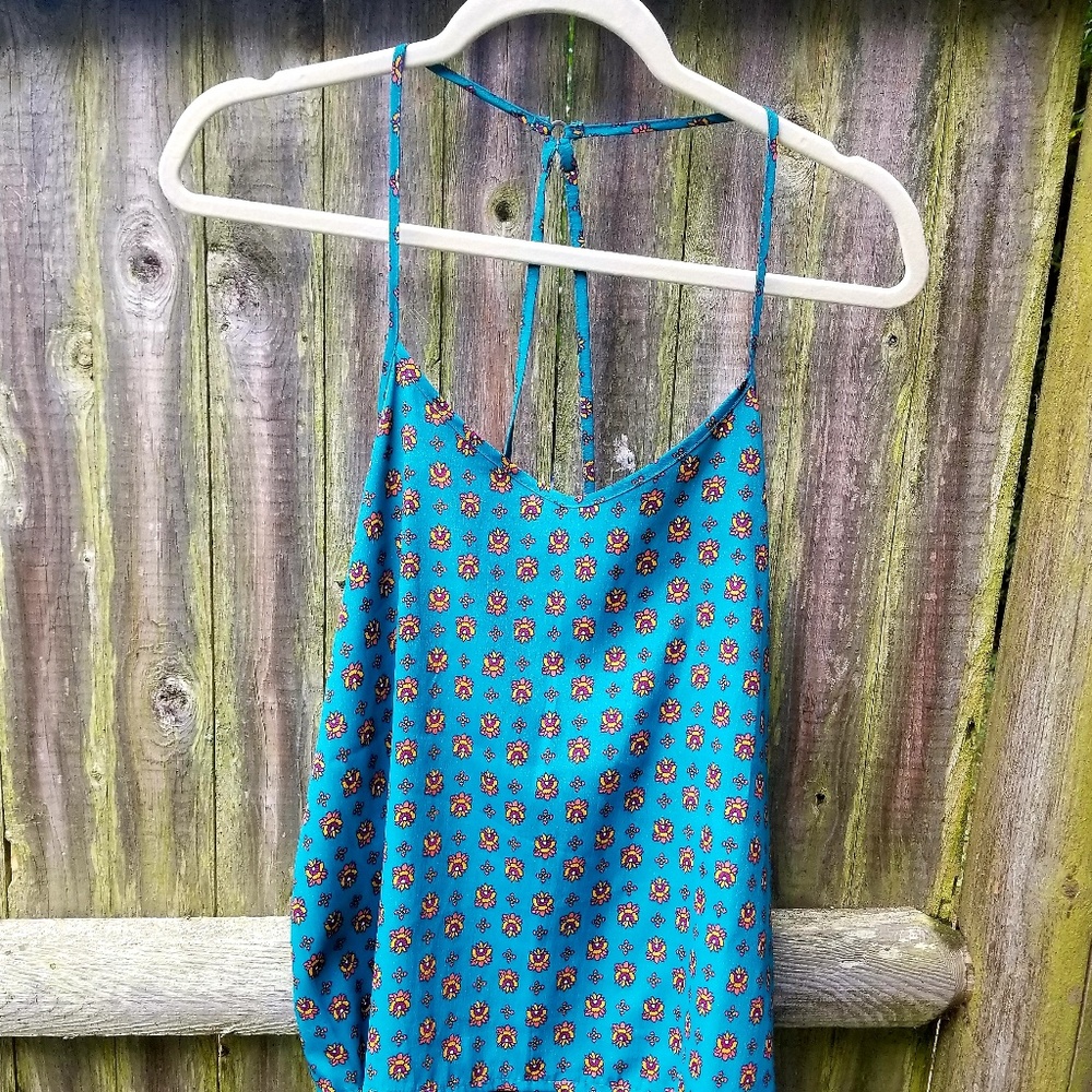 Hollister XS turquoise spaghetti strap shirt
